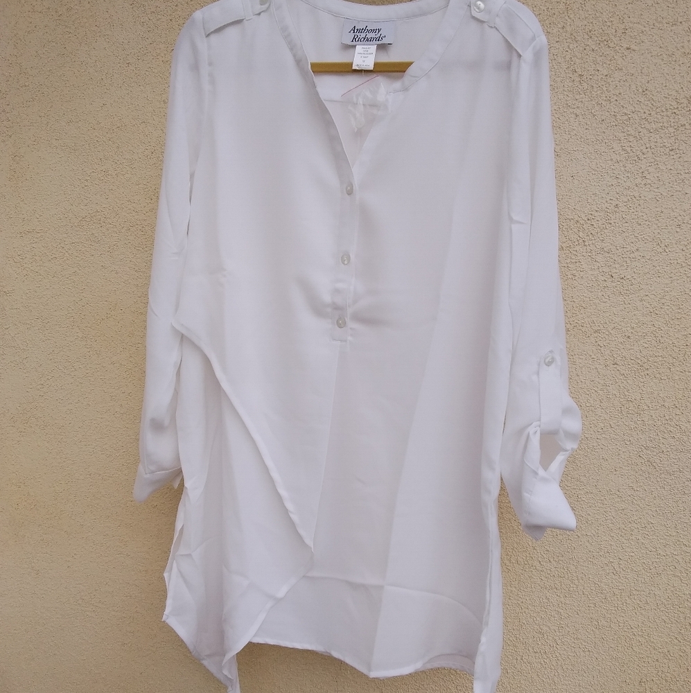 ANTHONY RICHARDS half button longsleeve shirt blouse